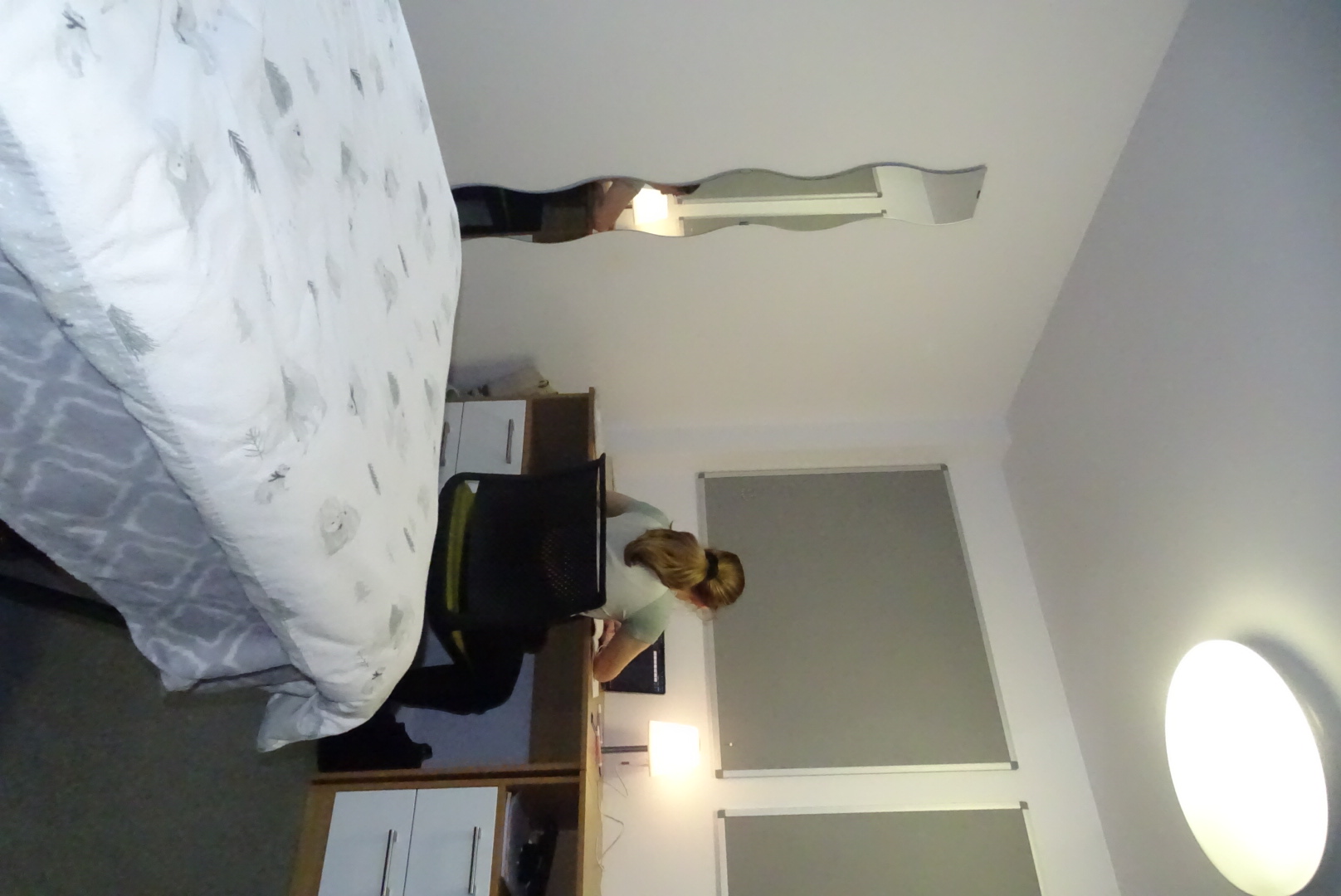 desk in bedroom